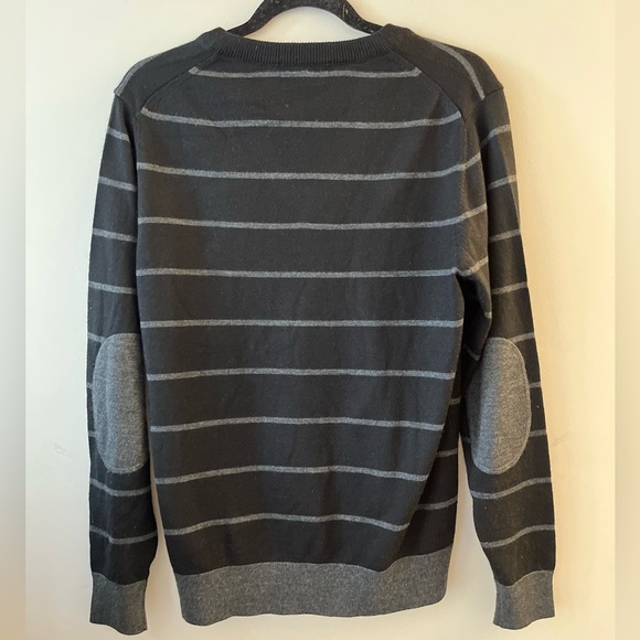 U.S Polo Assn Merino Wool-Blend Striped V-neck Sweater - Picture 7 of 7
